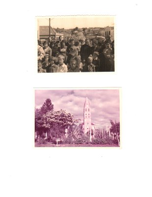 Parada sete de setembro1956 e a Igreja Matriz - antiga.jpg