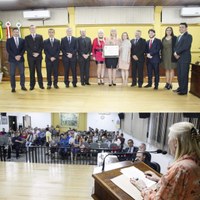 Câmara de Vereadores de Canoinhas concede Título de Cidadã Honorária à Maria Bertília Oss Giacomeli, Diretora do Câmpus IFSC Canoinhas