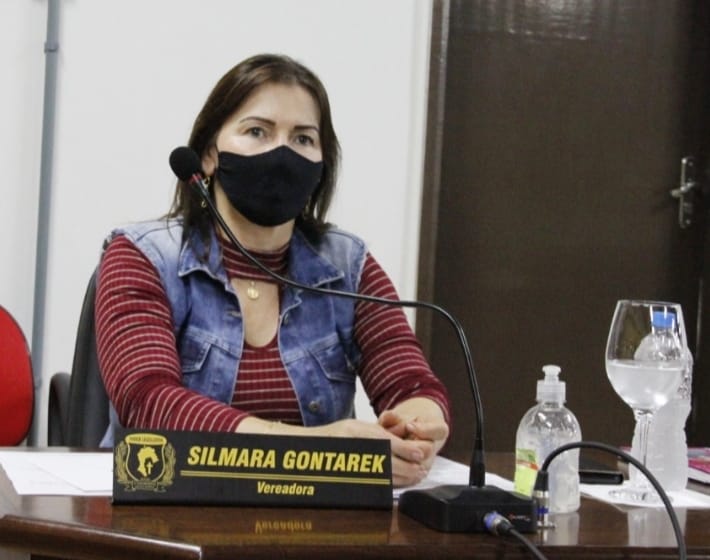 Vereadora Silmara Gontarek destaca visitas com prefeito e secretários no interior durante a sessão