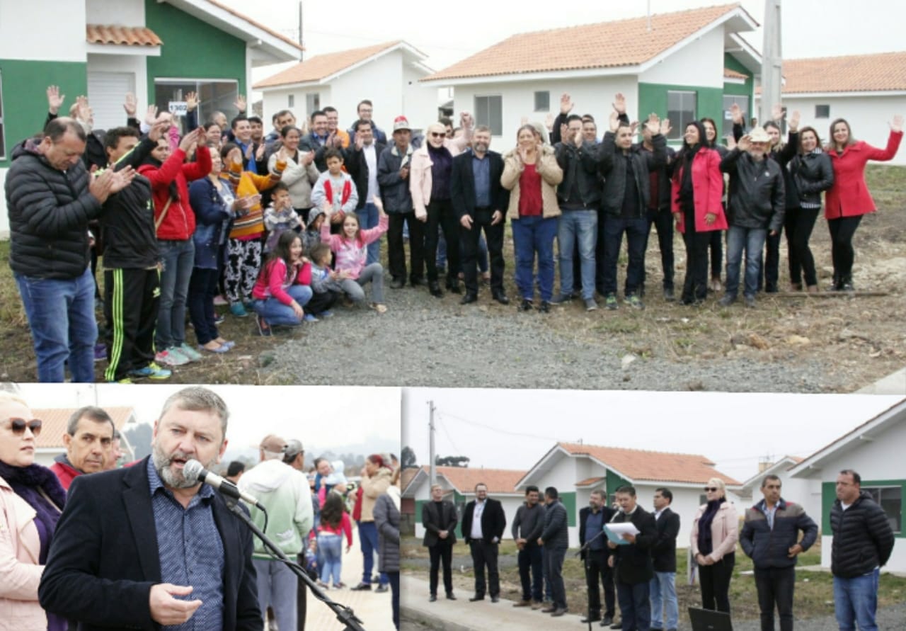 Vereadores participam da entrega de 21 casas habitacionais em Canoinhas