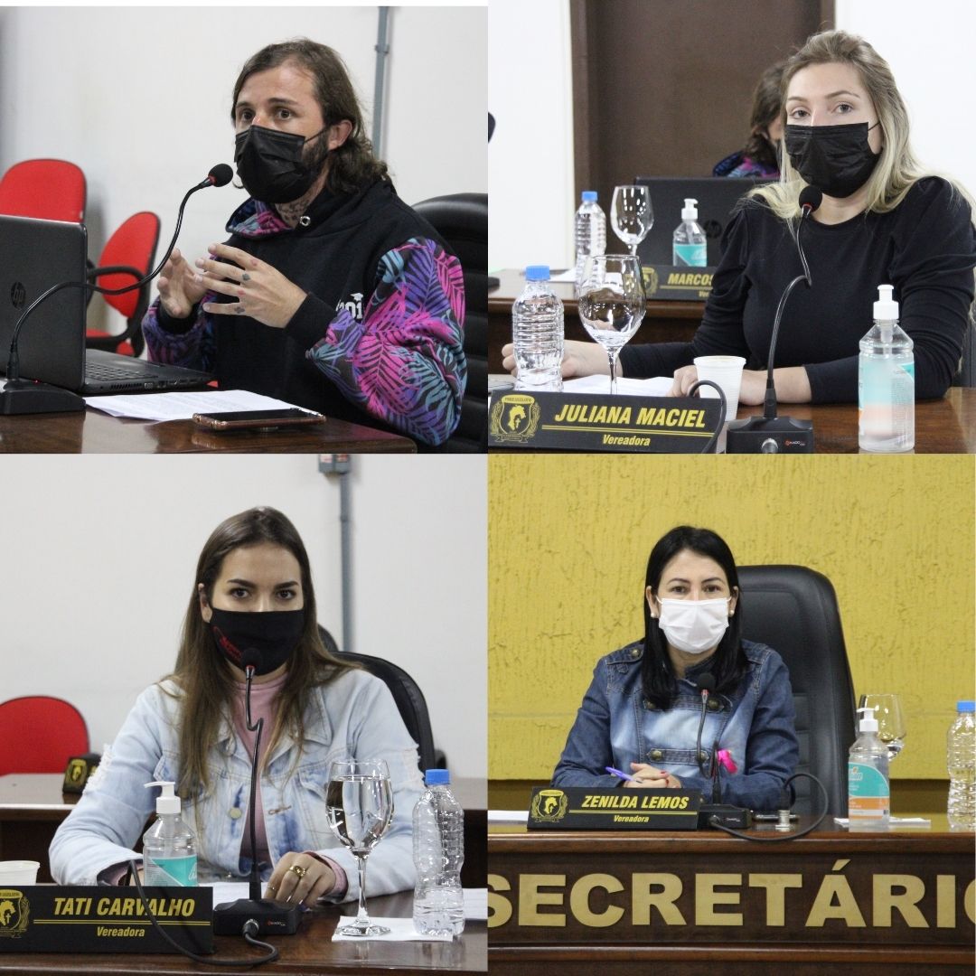 Vereadores Tati, Juliana, Zenilda e Marcos apresentam relatório do Gabinete Móvel e outras reivindicações durante sessão